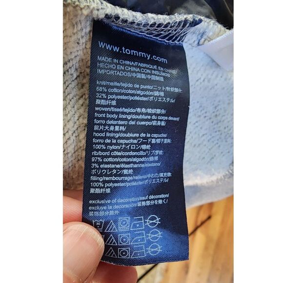 Tommy Hilfiger Blue & Grey Zipper Jacket Size XS - Picture 5 of 8